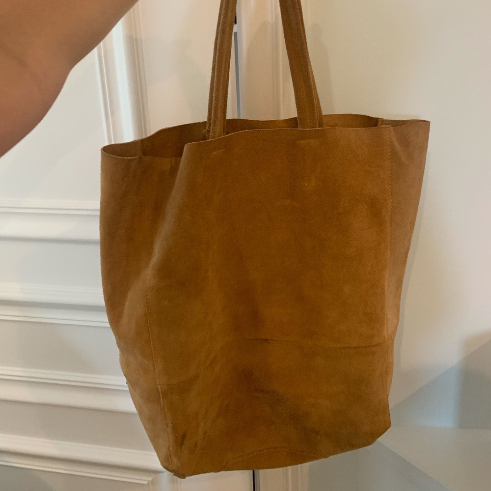 Brown Suede Tote